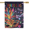 Northlight Feathered Carnival Mask "Mardi Gras" Outdoor Flag - 40" x 28" - 3 of 4