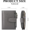 BEAFUP Women's Genuine Leather Wallet,Compact Size Wallet, RFID Blocking,with 14 Slots and 2 Zippered Pockets & Zipper Coin Pouch - 3 of 4