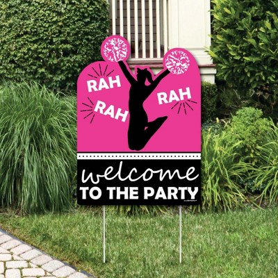 Big Dot of Happiness We've Got Spirit - Cheerleading - Party Decorations - Birthday Party or Cheerleader Party Welcome Yard Sign