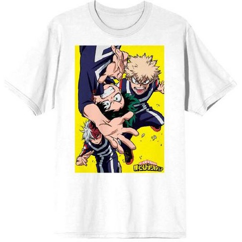 My Hero Academia Character Group Men's White Graphic Tee : Target