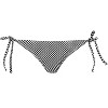 VENUS Womens Gingham Miami Tie Side Moderate Bottom  -  S, Black & White - 3 of 3