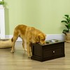 PawHut Large Elevated Dog Bowls with Storage Drawer Containing 11L Capacity, Raised Dog Bowl Stand Pet Food Bowl Dog Feeding Station - 3 of 4