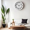 Unique Bargains Plastic Classic Analog Battery Powered Silent Wall Clock 12 Inches - 3 of 4