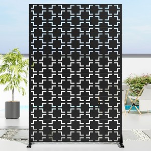 SpassWay 72"H 47"W Outdoor Metal Garden Trellis Privacy Screen Lattice Panel Indoor Room Divider - 1 of 4