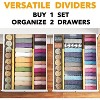 Set of 4 Bamboo Drawer Adjustable Drawer Dividers, 4.65” High, Expandable Organizers for Clothing (17-22" Sizes) - SpaceAid® - 2 of 4