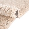Yukimo 71" Super Soft Polyester Shag Area Rug, 5x7 Feet Cream Plush Rug, High Pile Machine Woven Carpet, Non-Slip Backing - 4 of 4