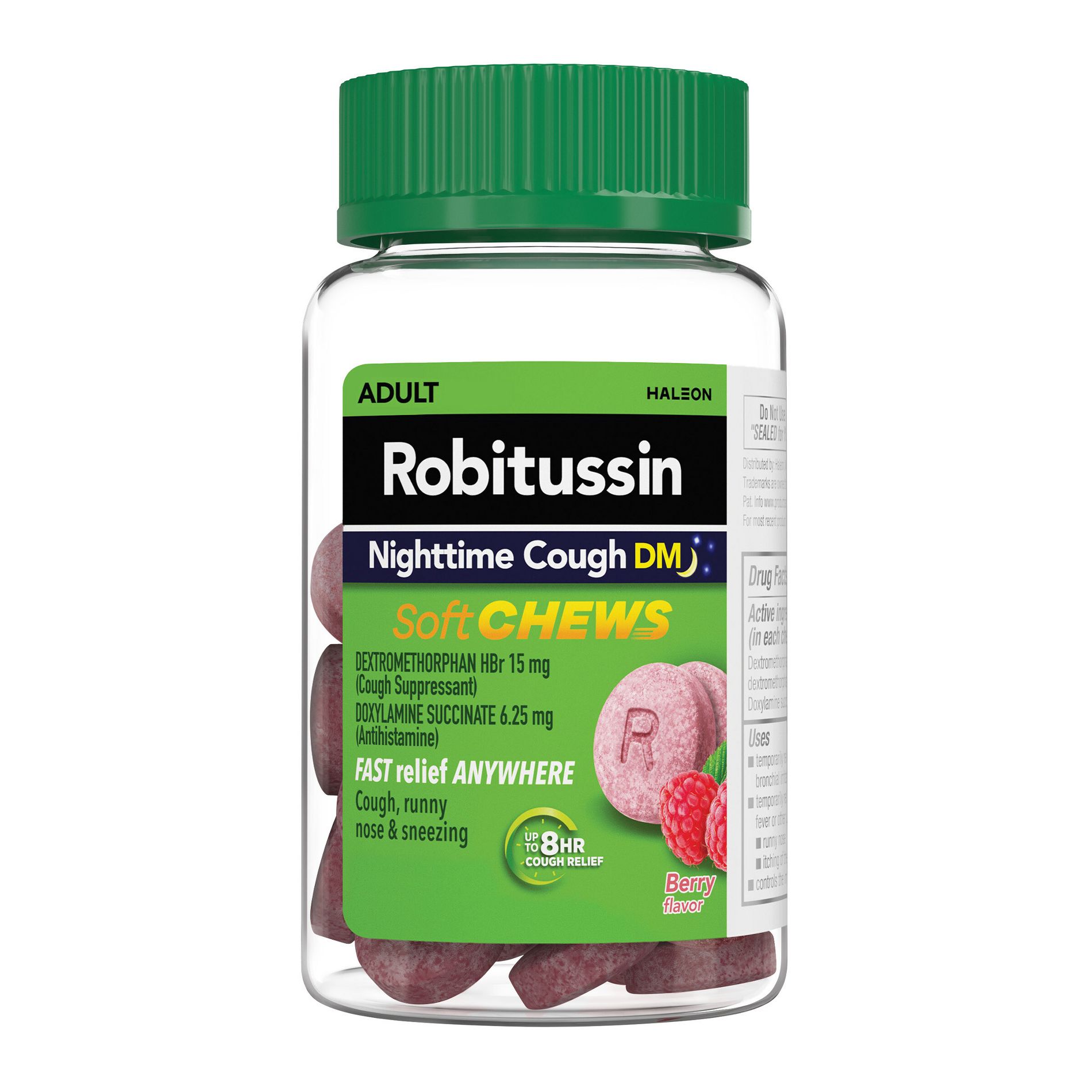 Robitussin Nighttime Cough Soft Chewable Tablets - Cooling Berry - 20ct