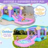 KRISRATE Inflatable Bounce House - 161x82x63'' Jumping Castle with Blower, 50 Ocean Balls, Slide, Basketball Hoop & 6 Sticky Balls, Indoor Outdoor - 4 of 4