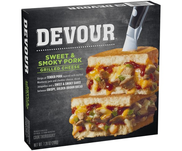 Devour Sweet &#38; Smokey Pork Frozen Grilled Cheese Sandwich - 7.28oz