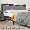 Full Size Bed Frame with Storage Drawers, Platform Bed with Upholstered Headboard, Metal Slats Support, No Box Spring Needed Black - 4 of 4