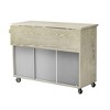 Rolling Kitchen Island, with Spice Rack, Towel Rack, Open Side Racks, Power Outlet and Storage Drawers, Multiple Design Styles and Color Combinations - 3 of 4
