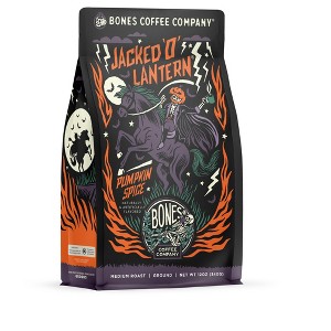 Bones Coffee Company Jacked O' Lantern, Pumpkin Spice Flavor 12 oz (Ground) - 1 of 4