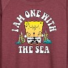 Women's - SpongeBob SquarePants - I'am One With The Sea Lightweight French Terry Wide Neck Long Sleeve Shirt - 2 of 4