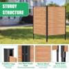 DoCred Air Conditioner Fence, Freestanding Privacy Fence,1-2Panel Wood Screens with Planter Box for Outdoor AC, Trash Can, Pool Equipment Enclosure - 2 of 4