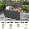 Okak 160/200/260 Gallon All-Weather Patio Storage Box, Resin Deck Boxes with Side Handles and Lockable Lid for Garden Tools, Patio Furniture - 2 of 4