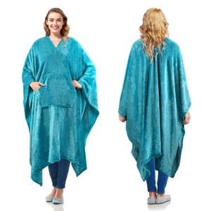 Catalonia Cozy Soft Wearable Blanket Cape for Adult, Fuzzy Snuggly Comfort TV Throw Blanket Wrap Shawl for Women and Men, Winter Cozy Gift - 1 of 4
