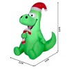 Holiday Living 3.5-ft Lighted Dinosaur with Candy Cane Christmas Inflatable - 3 of 4