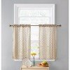 HLC.ME Herringbone Lace Sheer Kitchen Cafe Curtain Tiers for Small Windows & Bathroom - 2 of 4