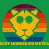 Men's Design By Humans Best Lioness Mom Ever Retro Stripes By Yernar T-Shirt - 2 of 2