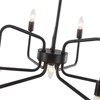 PAKOKULA 9-Light Black Linear Hanging Island Rustic Candlestick Chandelier - 2 of 4
