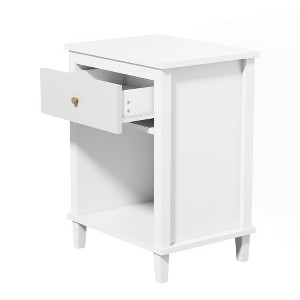 GDFStudio Cliff 26.77''H Wooden Nightstand with Drawer and Shelf - 1 of 4