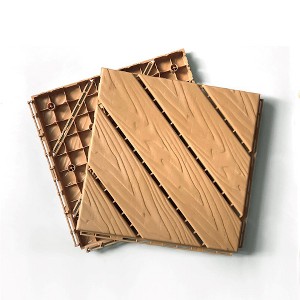 12.2"Plastic Composite Deck Tiles Set of 35pcs, Composite Decking Resist Rust, Water, Weather,DARK GREY - 1 of 4