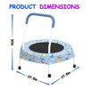 SEVOBAL 28" Toddler Trampoline for Kids 1 Year Plus with Handle, Baby Gifts Mini Trampoline for Kids, Indoor and Outdoor, Blue, 27.5"*27.5"*30" - 4 of 4