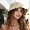 Dalix Lil Flower Embroidered Cotton Cap Outdoor Bucket Hat Womens - 4 of 4