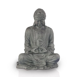 SPI Home Large Garden Buddha Statue – Cast Aluminum Outdoor Decor with Serene Finish, 21-Inch Height - 1 of 3