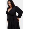 Women's Plus Size Arizona Wrap Dress - black | CITY CHIC - 2 of 4