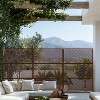 PexFix 72 in. x 47 in. Outdoor Privacy Rectangle Screen Galvanized Steel Panel Divider in Brown - 3 of 4