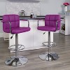Emma and Oliver Contemporary Quilted Vinyl Adjustable Height Barstool with Arms - 2 of 4