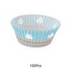 Unique Bargains Disposable Baking Cups Greaseproof Paper Multicolor 1.89"x1.18" 100 Pcs - 4 of 4