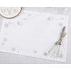 Saro Lifestyle Winter Delight Embroidered Snowflake Placemat (Set of 4), 14"x20", Gold - 4 of 4