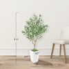 Artificial Fiddle Leaf Fig Tree 5FT, Faux Fiddle Leaf Fig Tree with Tall White Planter - image 3 of 4