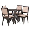 Baxton Studio Kai Modern Sand Fabric and Dark Brown Finished Wood 5-Piece Dining Set - 2 of 4