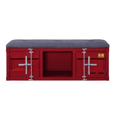CAVINAS Storage Bench Storage Ottoman Modern Rectangle Stools with Metal Frame for Bedroom and Entryway