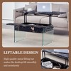 Versatile Black Marble Lift-Top Coffee Table with Glass Legs, for Home & Office - 2 of 3