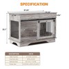 Large Dog Furniture Crate, 47 in Furniture Style Dog Crate with Removable Divier for Large/Medium/Small Dogs - 2 of 4