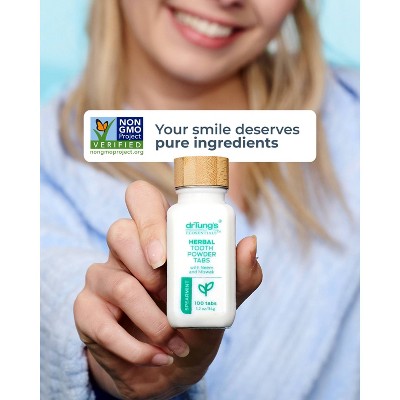 drTung's Herbal Toothpowder Tabs - Spearmint: 4.5 oz, Xylitol, 1 Tablet Package