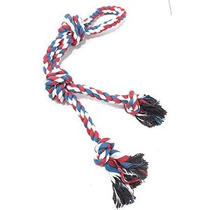 Pacific Pups Products - 23" Rope Dog Toy - L - 3 Knot Dog Tug Toy for Large Dogs. - 1 of 4