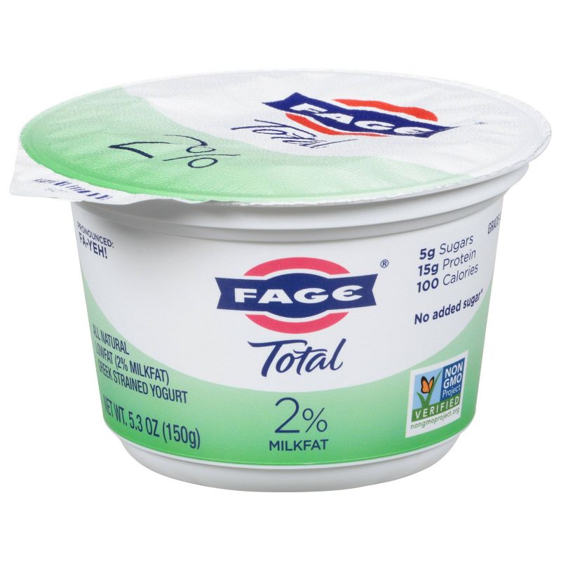 FAGE Total 2% Milkfat Plain Greek Yogurt - 5.3oz, 3 of 5