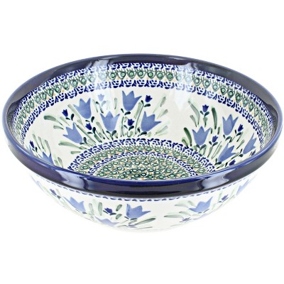 Blue Rose Polish Pottery Blue Tulip Rectangular Serving Dish : Target