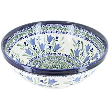 Blue Rose Polish Pottery 851 Zaklady Large Serving Bowl