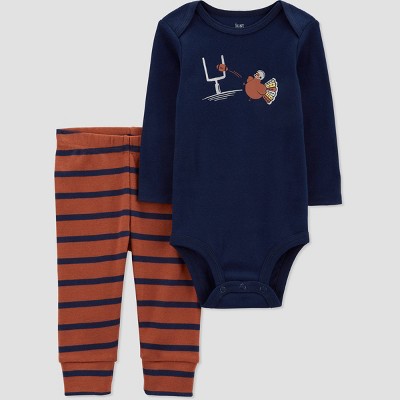 Carter's Just One You®️ Baby 2pc Navy Football Top & Bottom Set - Navy Blue