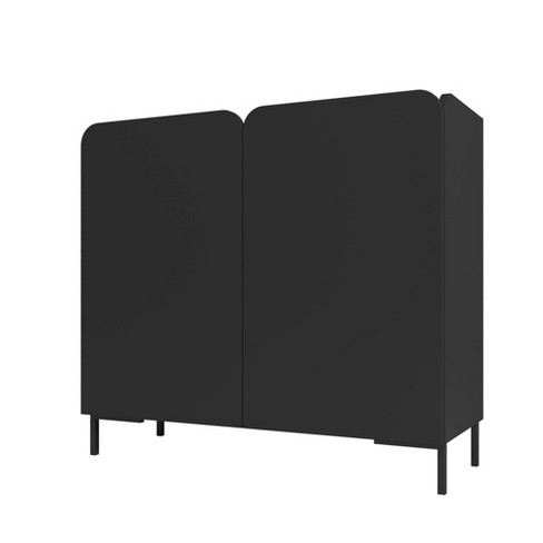 Manhattan Comfort Bogardus Mid - Century Modern 4 Shelf Accent Cabinet - image 1 of 4