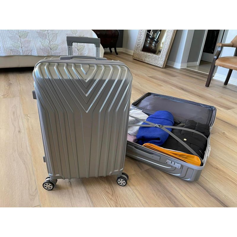 World Traveler Skyline Hardside 24-Inch Spinner Luggage, 4 of 5
