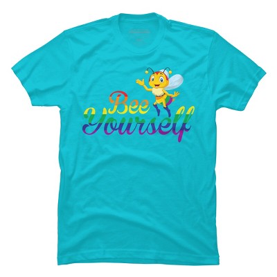 Adult Design By Humans Bee Yourself Rainbow Pride By AmusingDesignCo T-Shirt