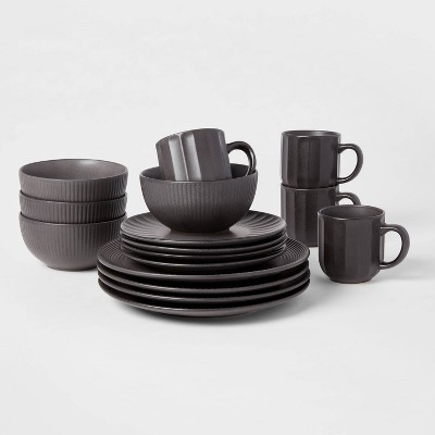 16pc Stoneware Ardencroft Dinnerware Set Gray - Threshold™