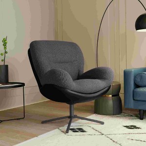 CAVINAS Faux Leather Upholstered Accent Chair,Modern Swivel Chair  with Metal Base Frame for Bedroom,Reading Room - 1 of 4